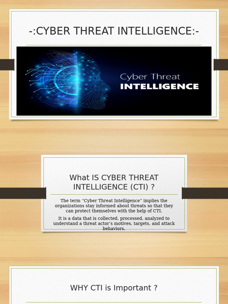 Cyber Threat Intelligence 1 Pdf Computer Security Security