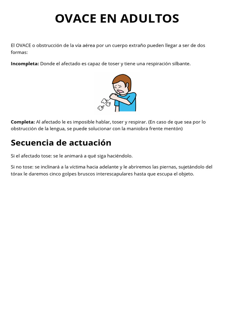 Manejo de OVACE en Adultos | PDF