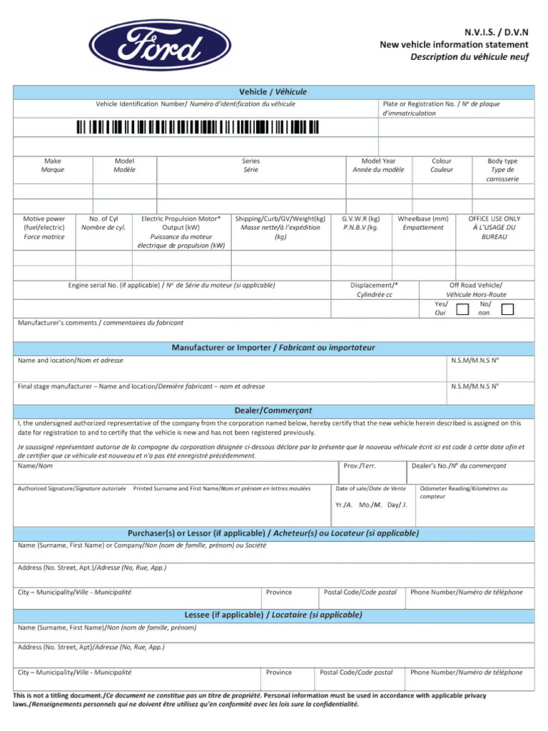 Informations sur l'immatriculation de véhicule | PDF | Véhicule ...