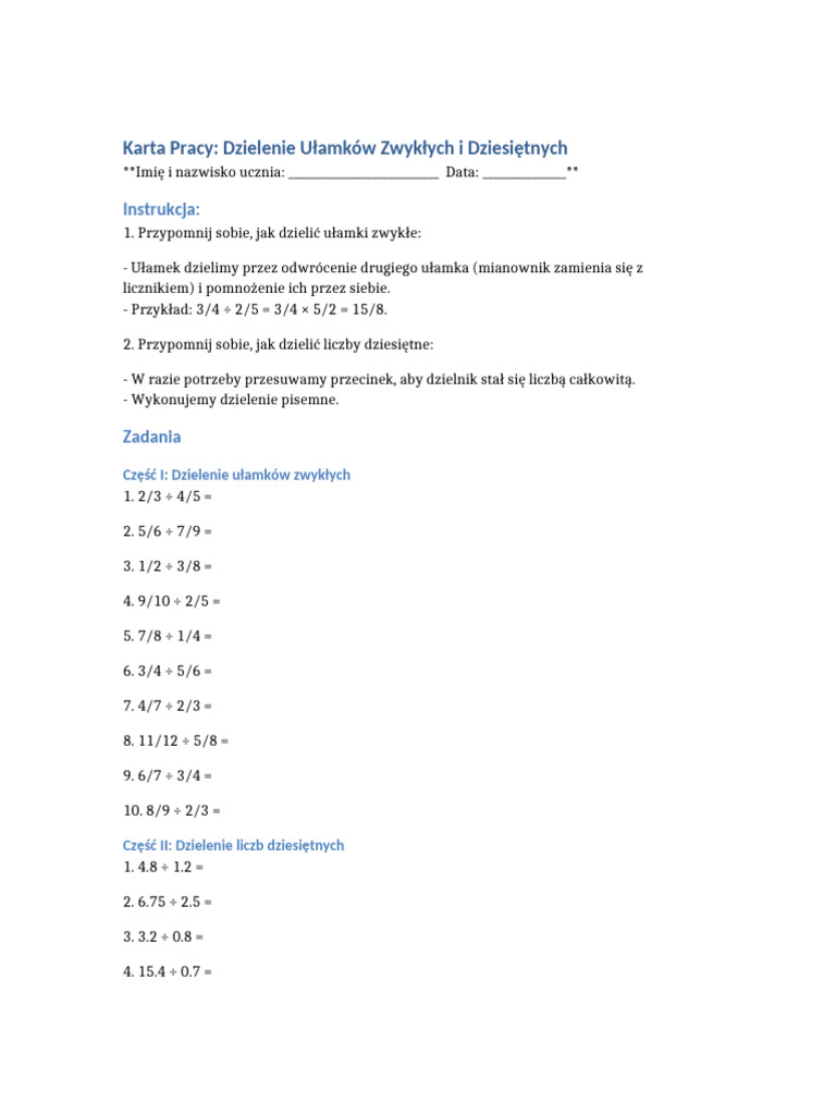 karta-pracy-dzielenie-ulamkow-pdf