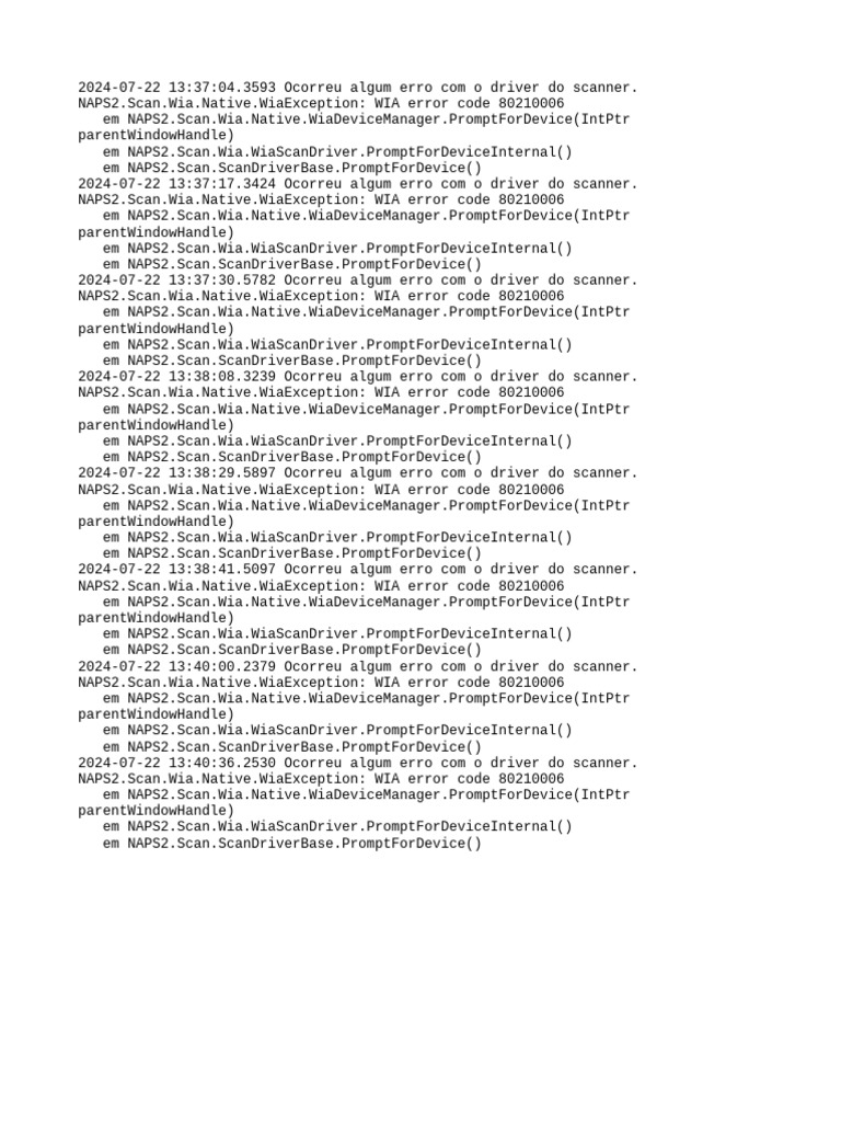 Scanner Driver WIA Error 80210006 | PDF | Image Scanner | Input/Output