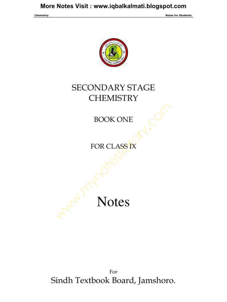 Chemistry Notes For Students SECONDARY S | PDF | Electron | Atomic Nucleus