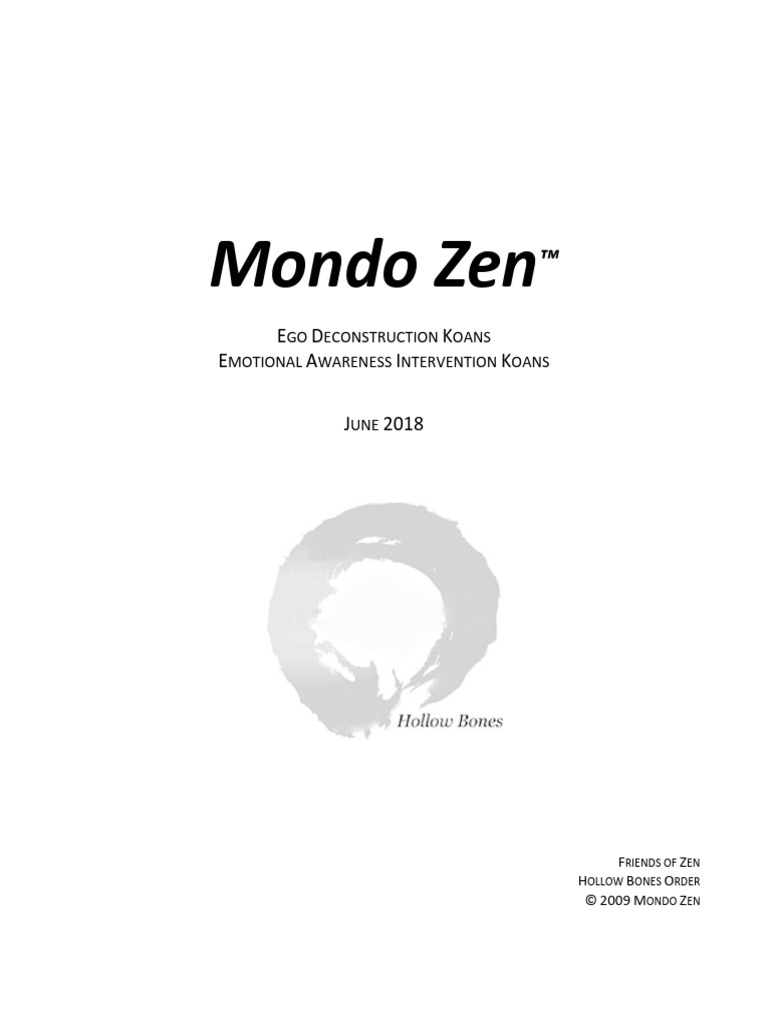 2018+Mondo+Zen+Manual | PDF | Kōan | Meditation