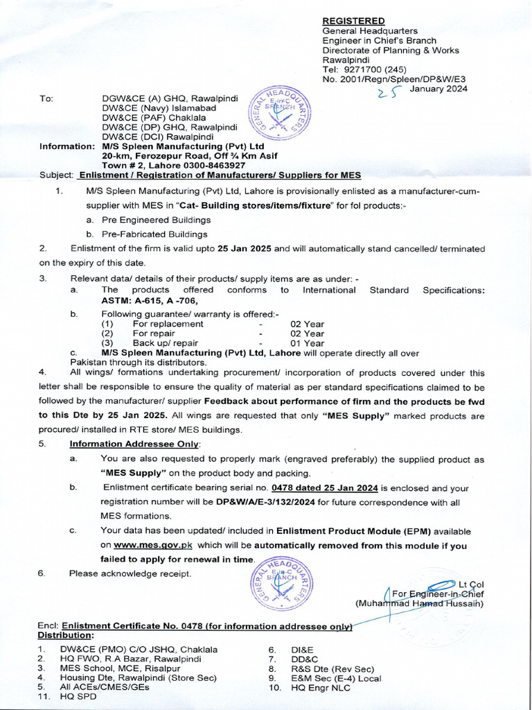 Letters For Enlistment | PDF