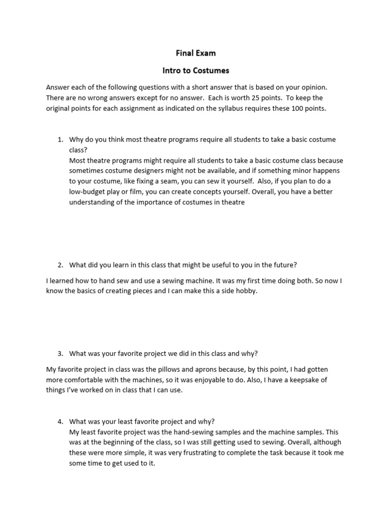 Final Exam | PDF
