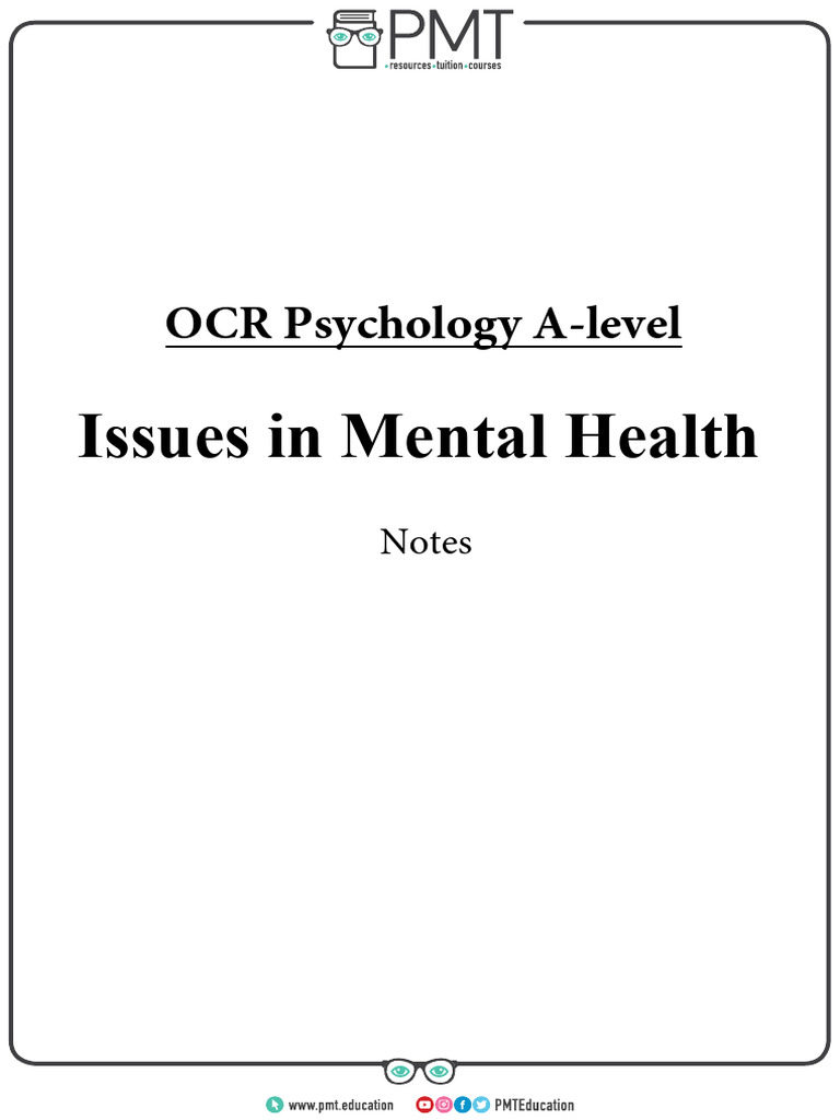 Detailed notes pdf phobia schizophrenia