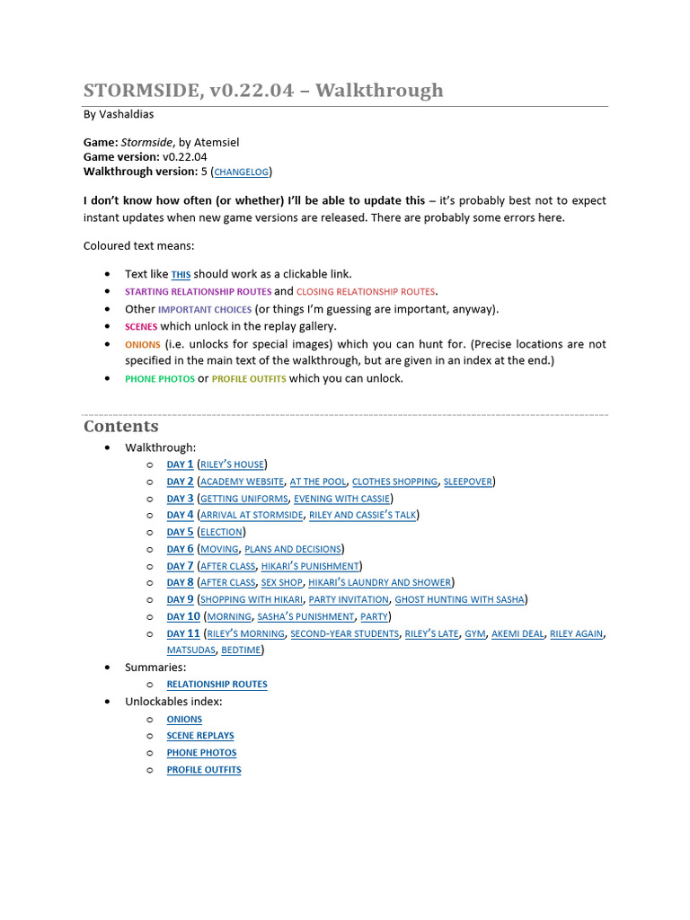 Stormside v0.22.04 Walkthrough Guide | PDF