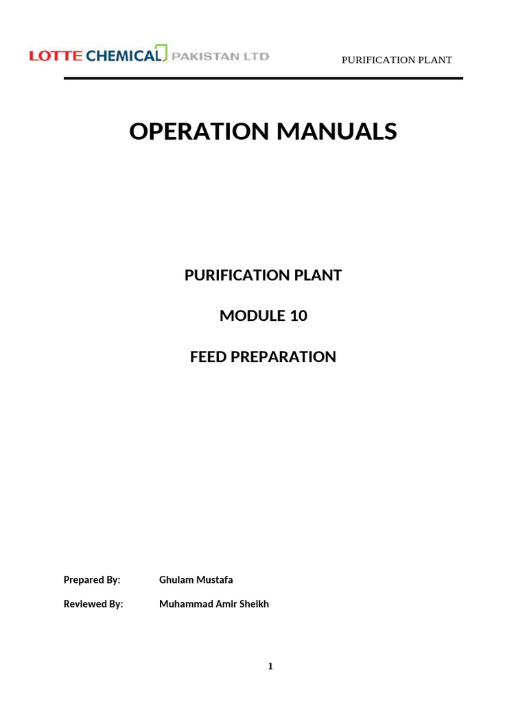 Feed Preparation Process Overview | PDF | Pump | Flow Measurement