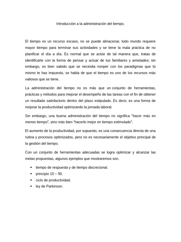Estrategias Efectivas de Administración del Tiempo | PDF ...