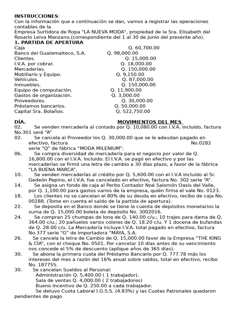 Instrucciones | PDF | Bancos | Business