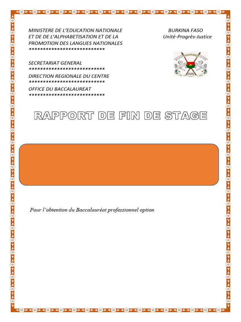 Rapport de Stage NANAMA MVA Corrigé | PDF | Direction (automobile ...