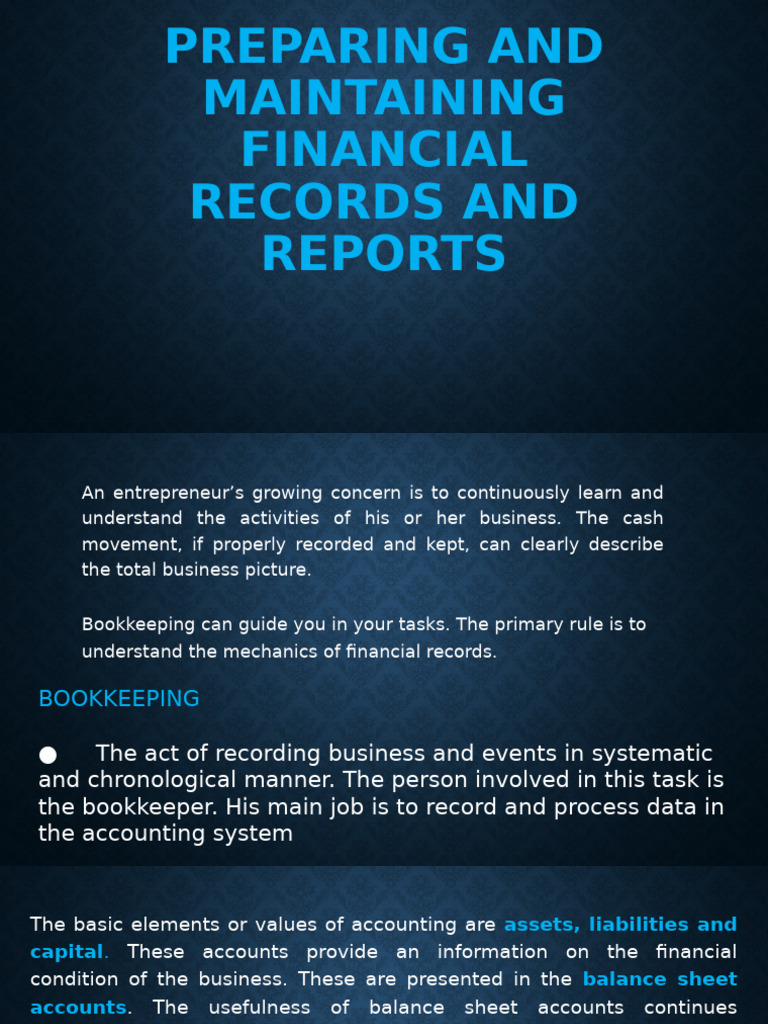 Financial Record Keeping Essentials | PDF | Expense | Equity (Finance)