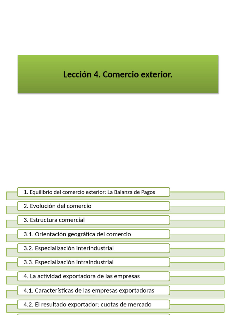 Comercio Exterior y Balanza de Pagos | PDF | Balance de pagos ...