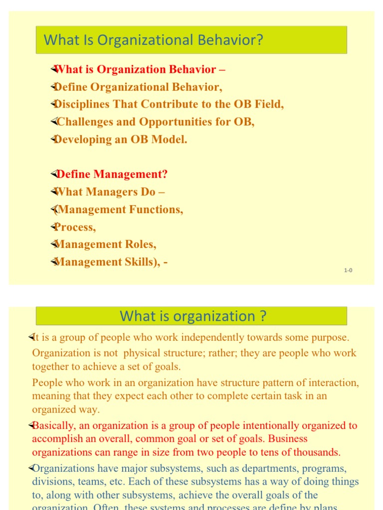 organizational behaviour term paper topics