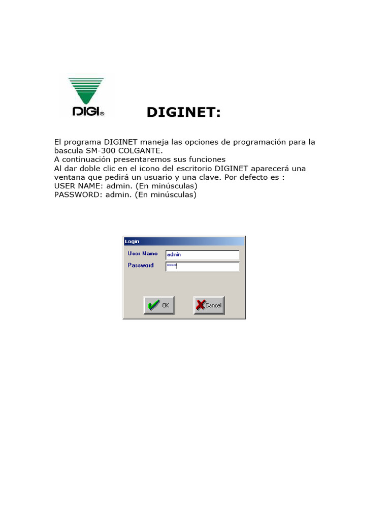 Manual Diginet 3.0 | PDF | Ventana (informática) | Contraseña