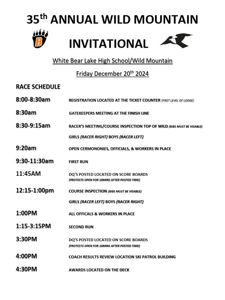 Wild Invite Schedule 2024 | PDF