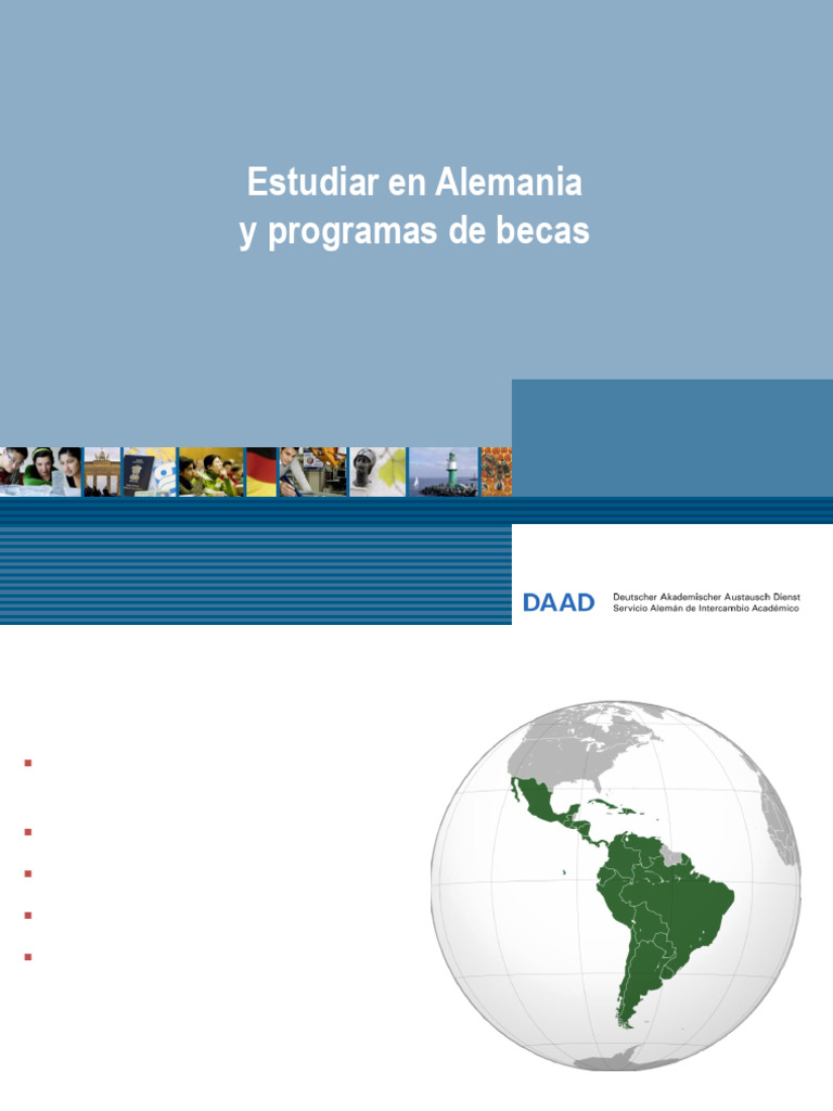 Programa Becas Servicio Aleman de Intercambio Academico DAAD | PDF ...