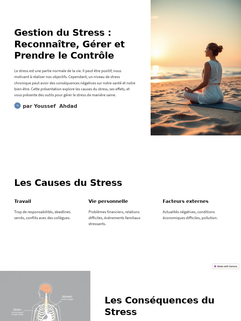 Gestion efficace du stress au quotidien | PDF | Stress (Biologie) | Sommeil