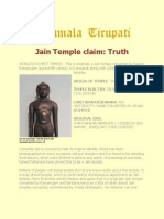 Tirupati A Jain Temple Truth