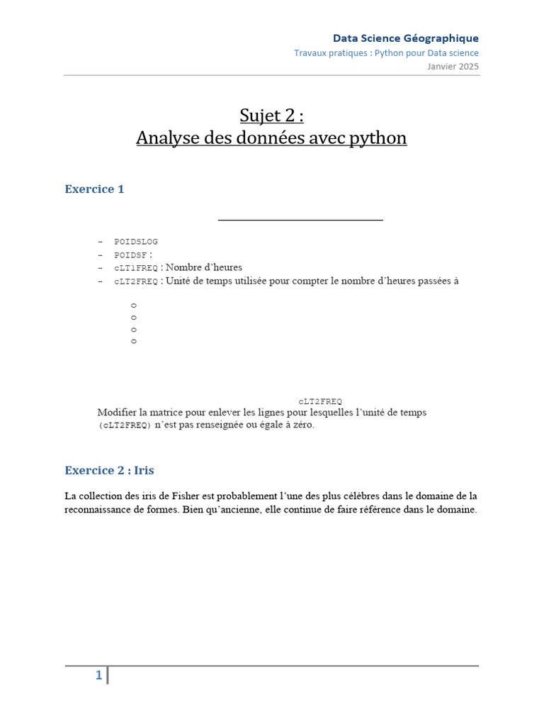 Analyse de données avec Python en 2025 | PDF | Fichier informatique