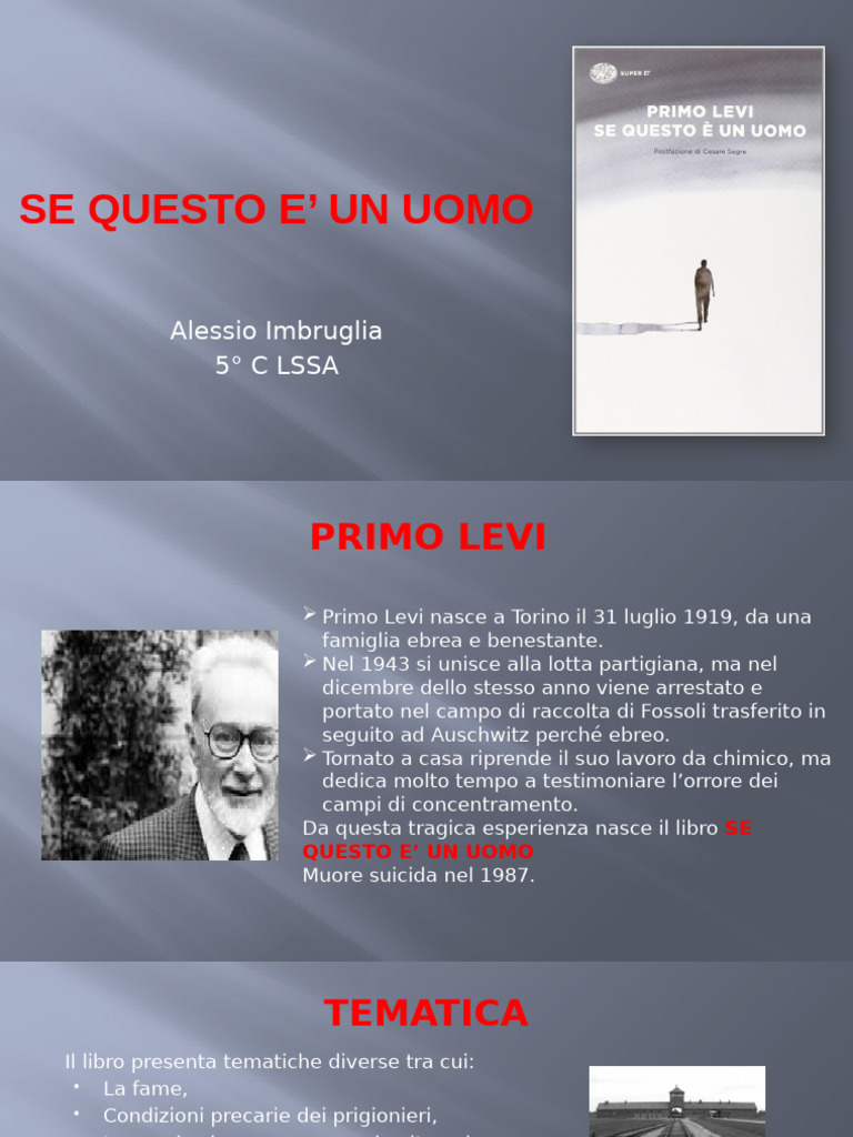 Se Questo È Un Uomo | PDF
