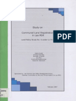 Study On Communal Land Registration in Lao PDR Land Policy Study No. 6 Under LLTP II300