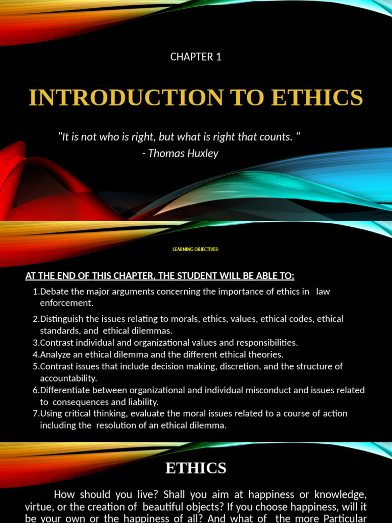Chapter 1 Introduction to Ethicis 2024 1 | PDF | John Rawls | Morality
