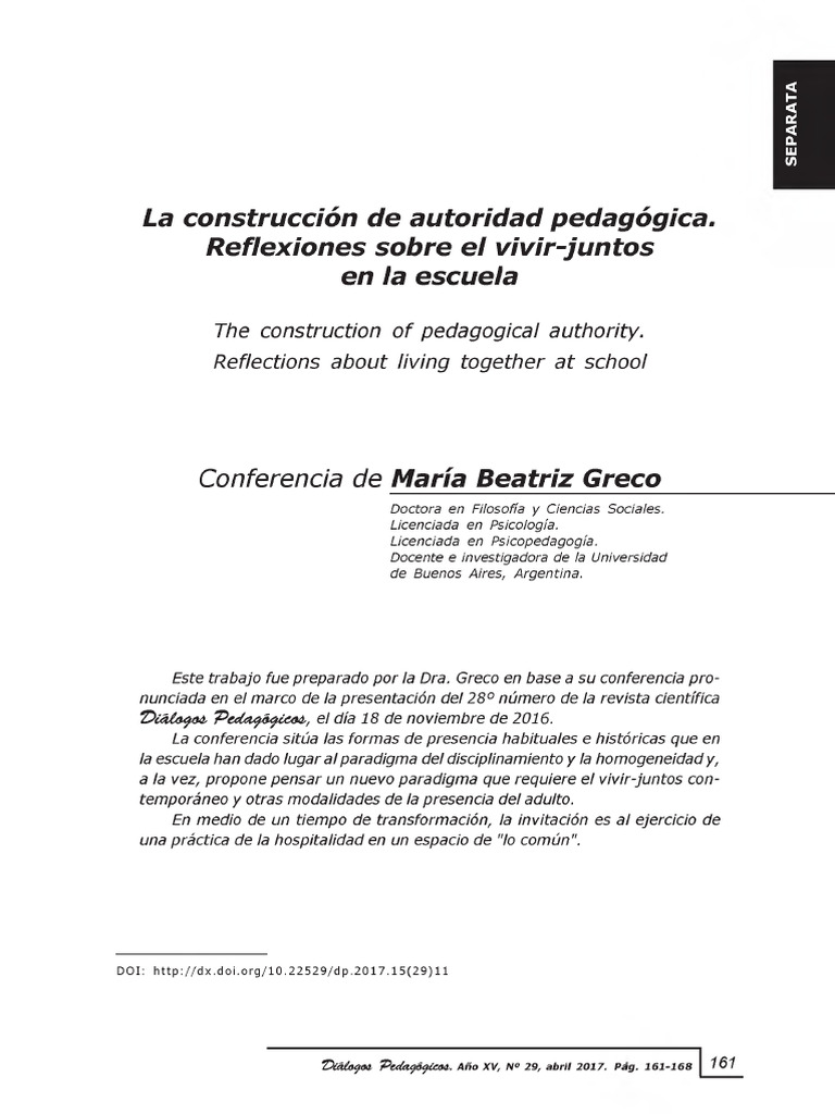 Autoridad pedagógica y convivencia escolar | PDF | Escuelas | Enseñando