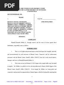 Kenneth DeHart lawsuit filed against Blount County, Sheriff Berrong and deputies