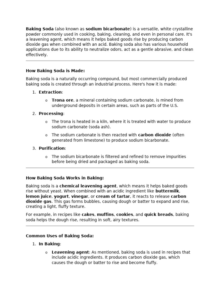 Baking soda pdf sodium bicarbonate chemical substances