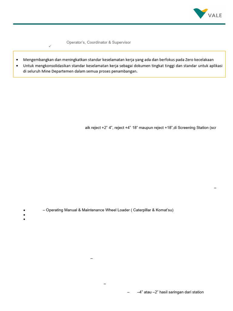 Prosedur Aman Operasi Wheel Loader | PDF