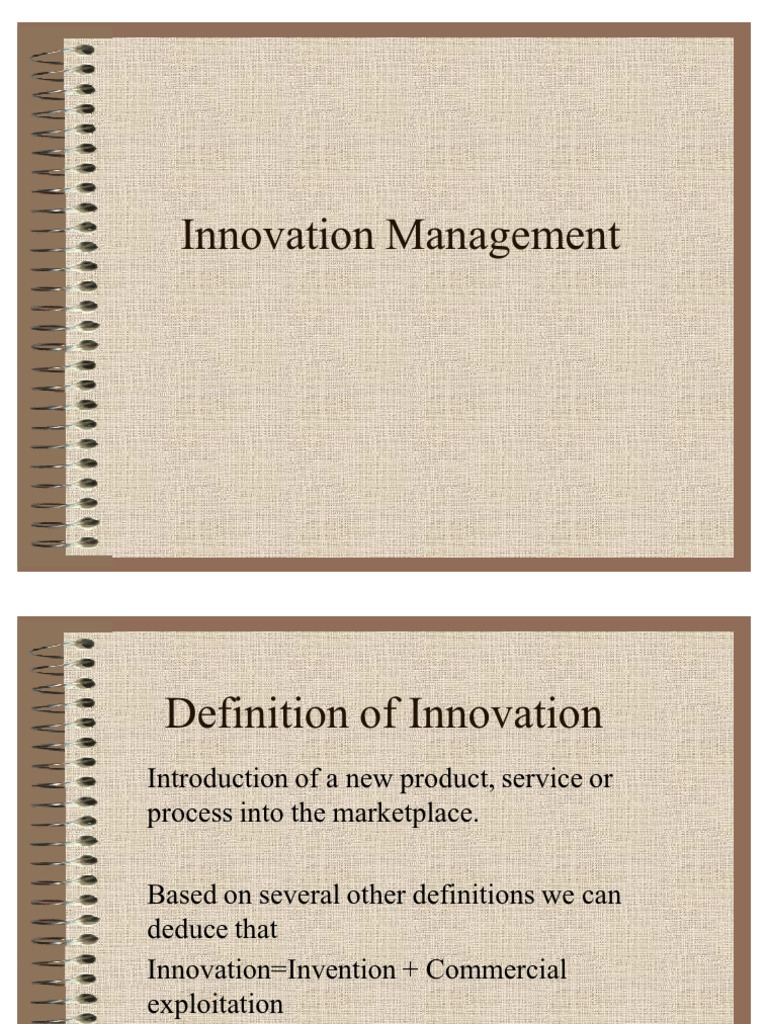 Introduction to Innovation Management | PDF | Innovation | New Product ...