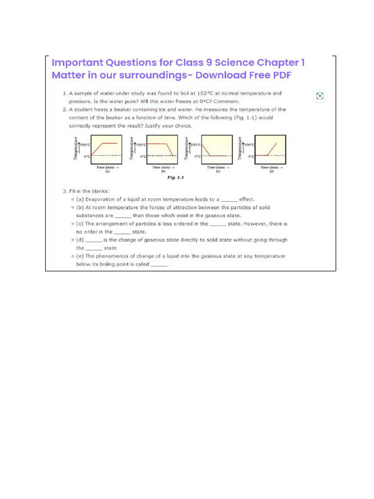 CH 1 Important Questions | PDF