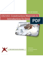 CE2102: Construction Materials & Introduction To Design: Rgu Iiit Nuzvid