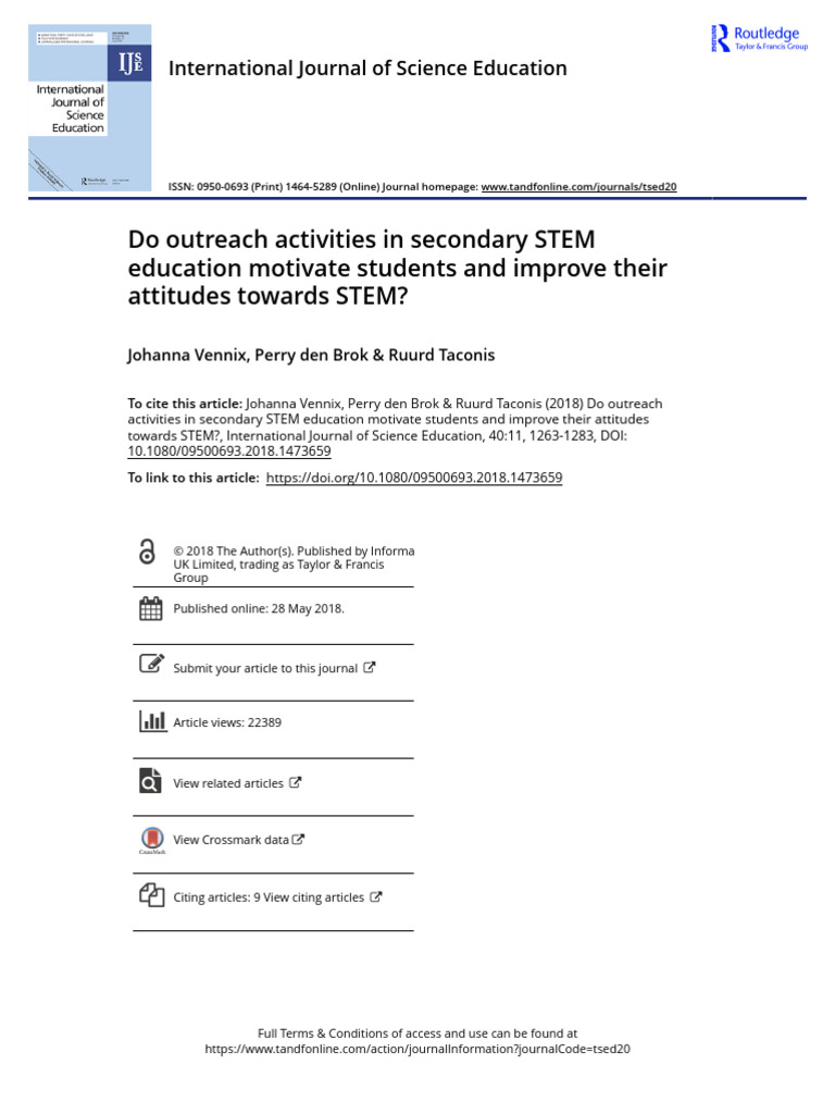 Do Outreach Activities in Secondary STEM Education Motivate Students ...