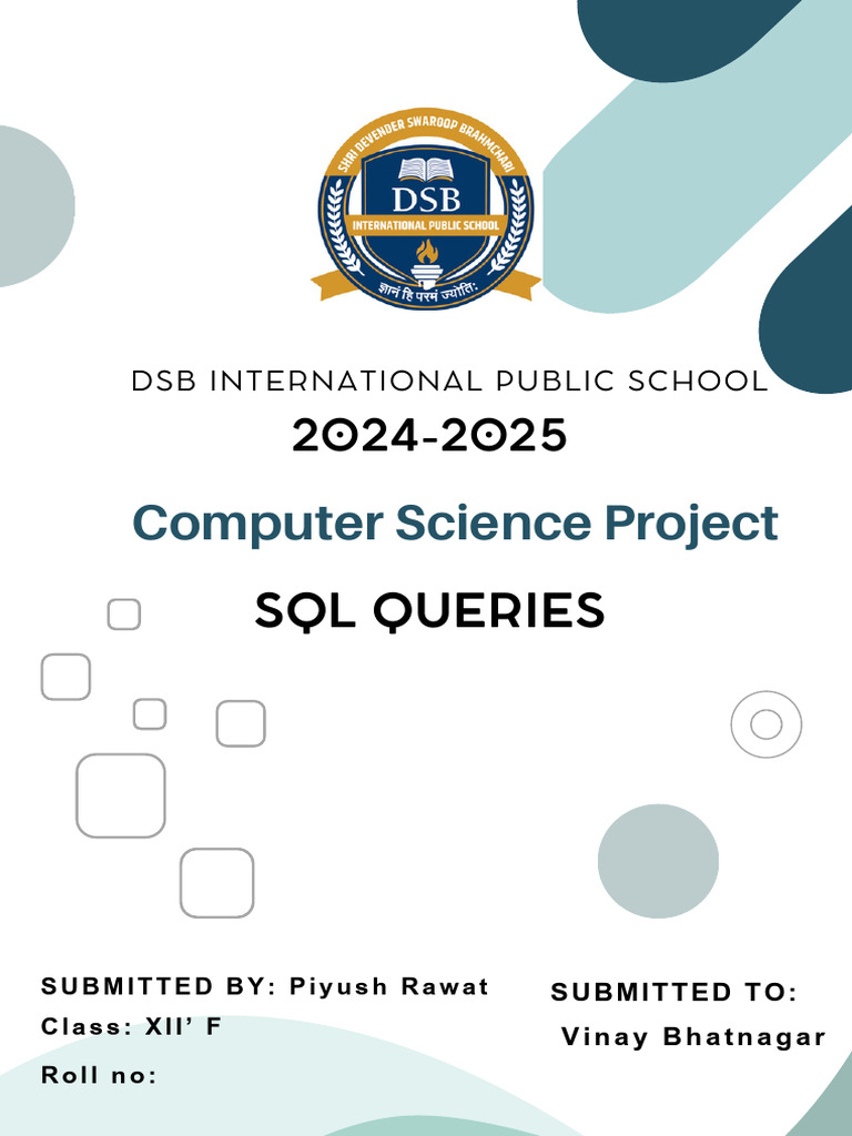 My CS Project 2023pdf - 241224 - 152424 | PDF | Databases | My Sql