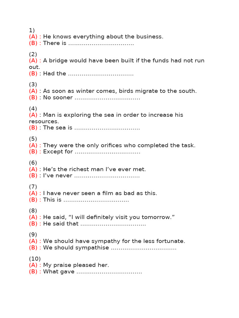Functional Grammar Exercises with Answers | PDF