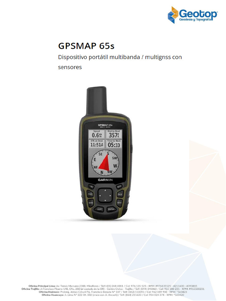 Gps Garmin 65s - Geotop | PDF