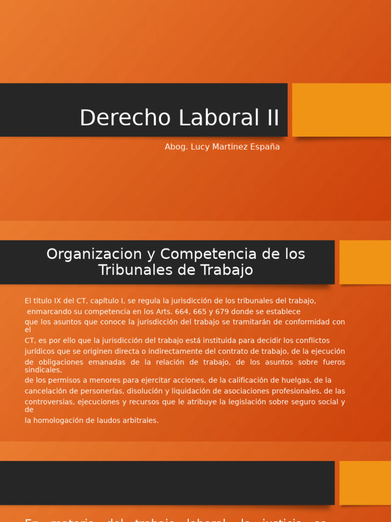 Jurisdicción y Competencia en Derecho Laboral | PDF