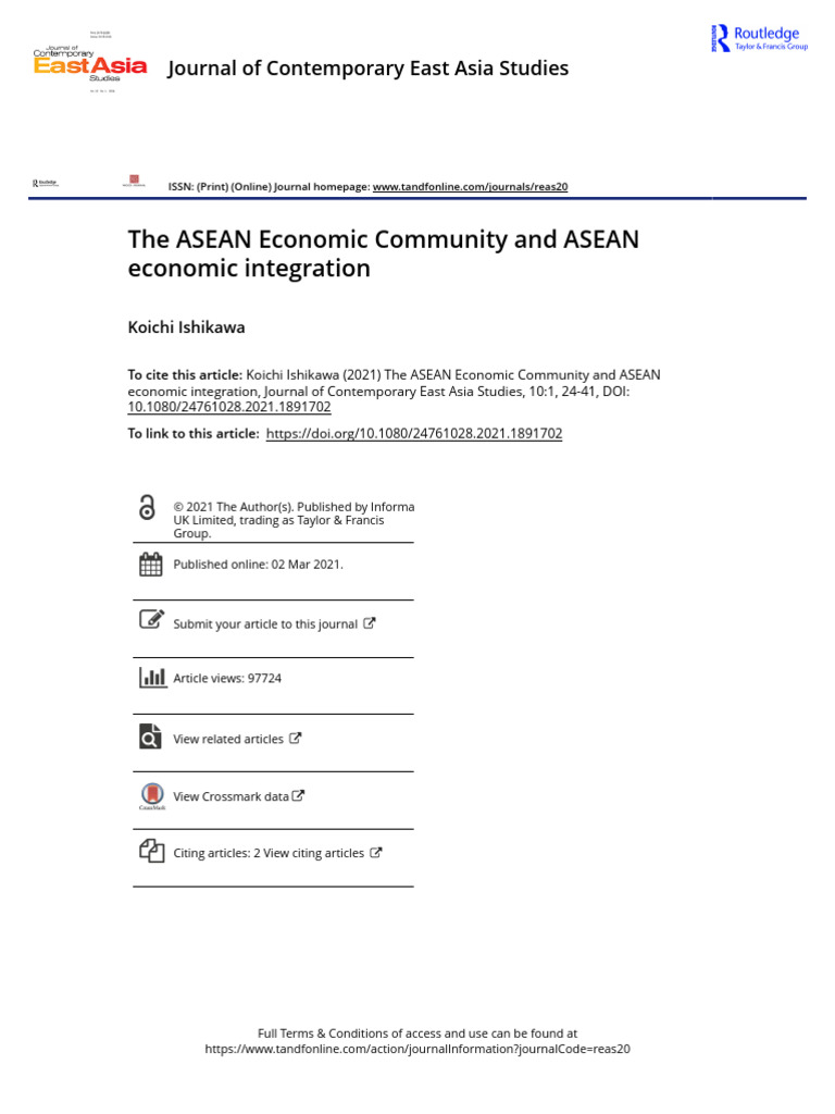 ASEAN Economic Community Overview | PDF | Asean Free Trade Area ...