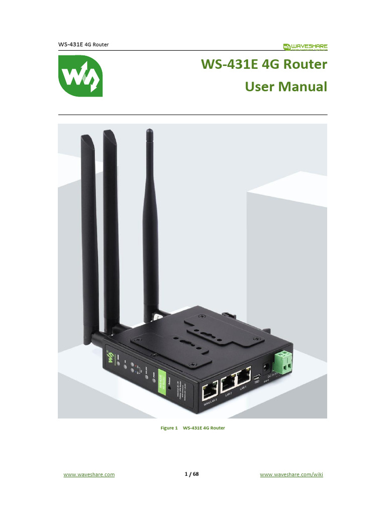 WS-431E 4G Router-User Manual 2 | PDF | Computer Network | Port ...