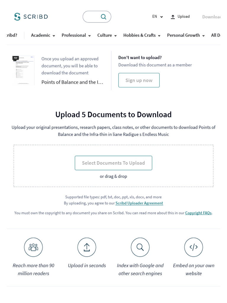 Upload A Document - Scribd | PDF | Scribd | Internet