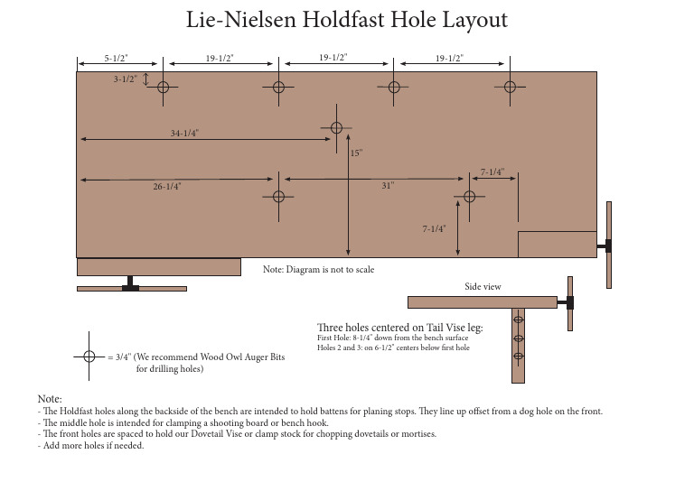 Tail Vise Hole Layout Guide | PDF