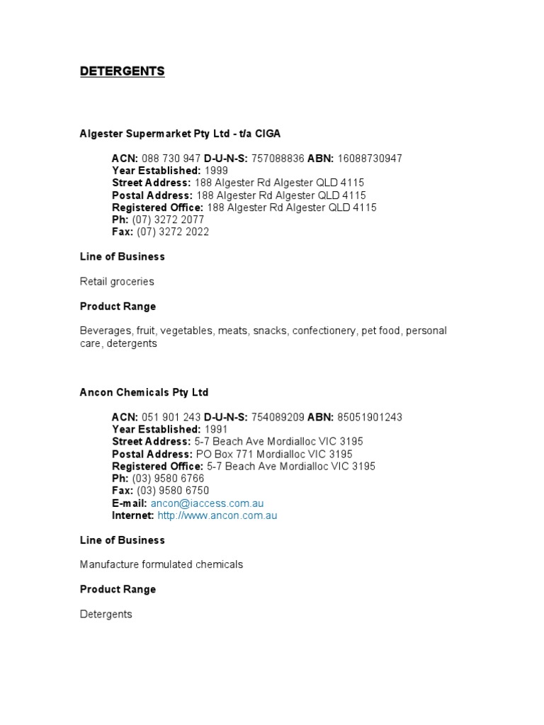 Detergents | PDF | Housekeeping | Detergent