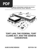 Download US Army Medical Course MD0033-100 - Tort Law The Federal Tort Claims Act And the Geneva Convention by Georges SN8265639 doc pdf