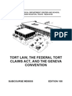 US Army Medical Course MD0033-100 - Tort Law, The Federal Tort Claims Act, And the Geneva Convention