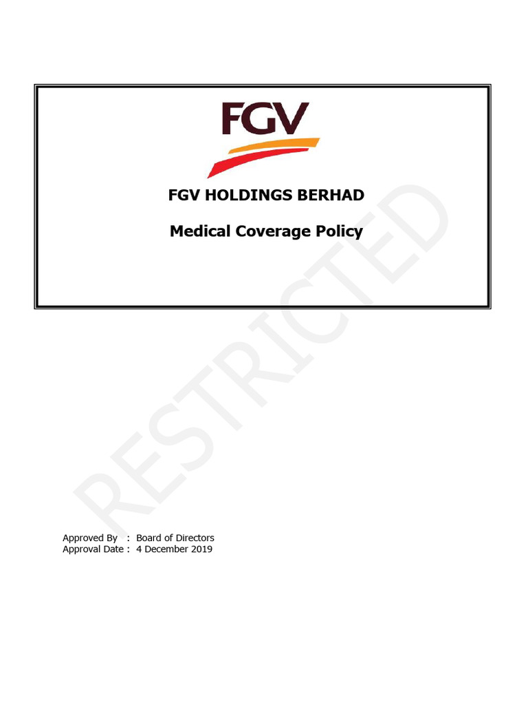 FGV Medical Coverage Policy Overview | PDF | Hospital | Childbirth
