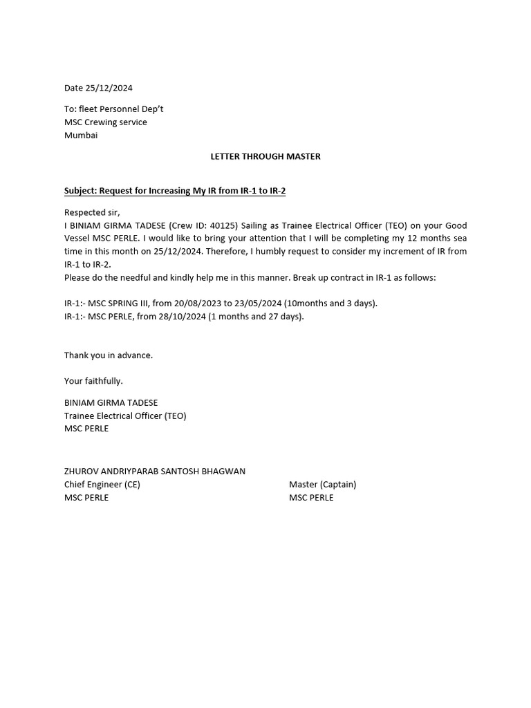 Letter Through Master | PDF