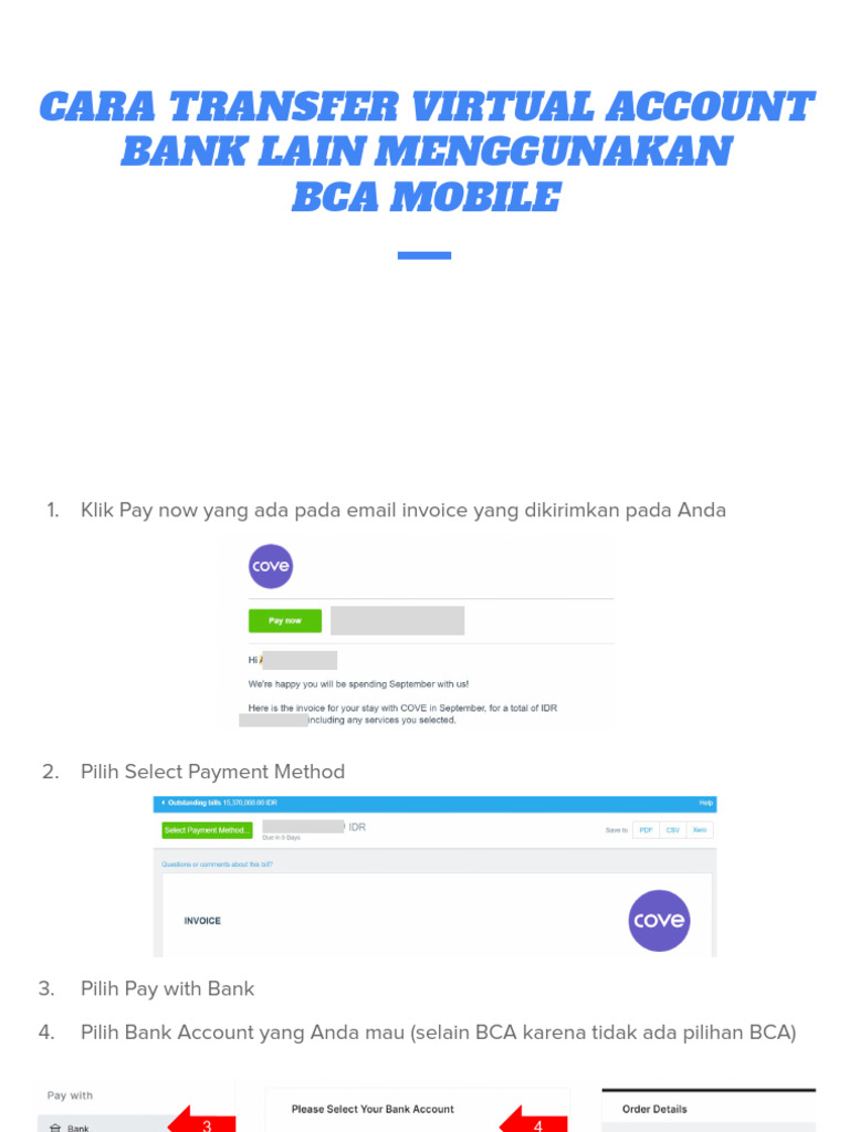 Cara Transfer Virtual Account BCA Mobile | PDF