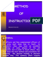 METHOD OF INSTRUCTION